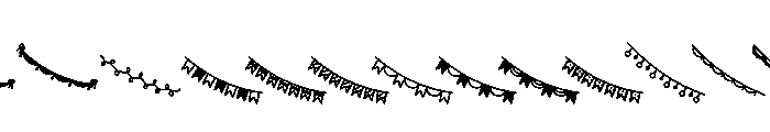 Party flag doodle FONT