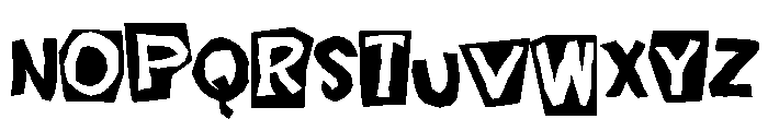 Pastel Cut Outs CF Font LOWERCASE