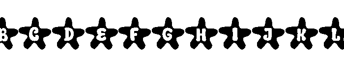 Pastel star Font UPPERCASE
