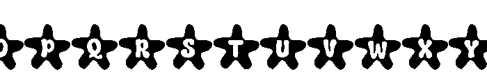 Pastel star Font UPPERCASE