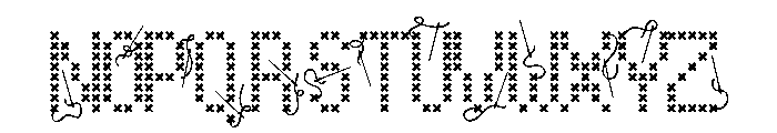 Patriotic Cross Stit Font UPPERCASE