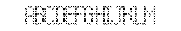 Patriotic Cross Stit FONT