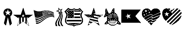Patriotic Icon Set Font OTHER CHARS