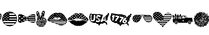 Patriotic Icon Set FONT