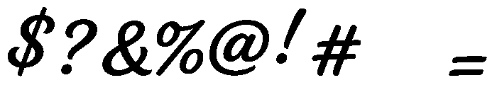 Pattas Signature Italic Font OTHER CHARS
