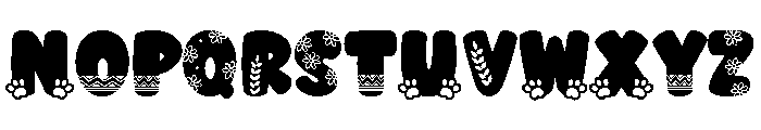 Paw Easter Font LOWERCASE