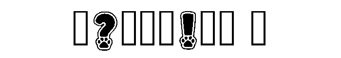 Paw Regular Font OTHER CHARS