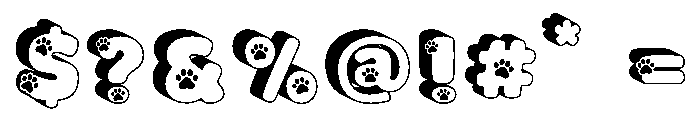 Pawfect Print Font OTHER CHARS