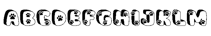 Pawfect Print Font UPPERCASE