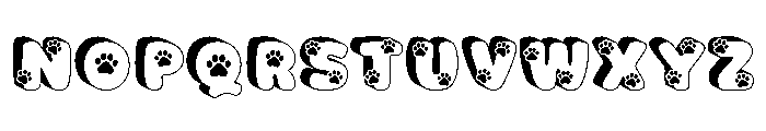 Pawfect Print Font LOWERCASE