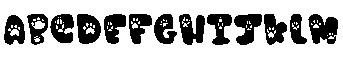 Paws animal Font UPPERCASE