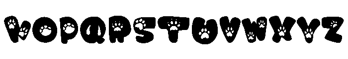Paws animal Font UPPERCASE