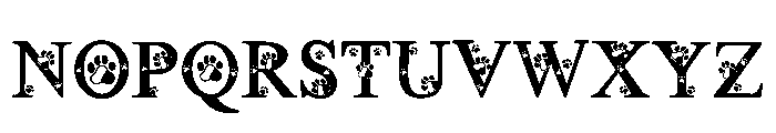 Paws dog Font UPPERCASE