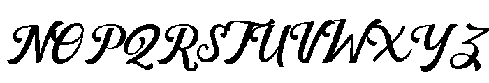 paredise Calligraphy Regular Font UPPERCASE