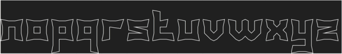 PANTHER-Hollow-Inverse otf (400) Font LOWERCASE