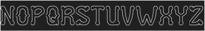 PAPER CLIP-Hollow-Inverse otf (400) Font UPPERCASE