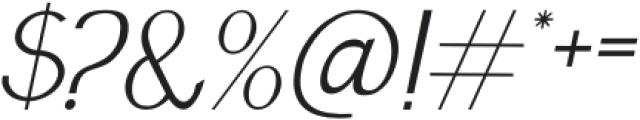 Pabriqa Italic otf (400) Font OTHER CHARS