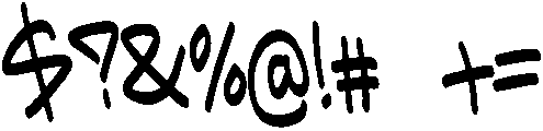Paintbrush Regular otf (400) Font OTHER CHARS