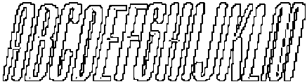 Palaside Pixel Outline otf (400) Font UPPERCASE