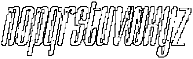 Palaside Pixel Outline otf (400) Font LOWERCASE