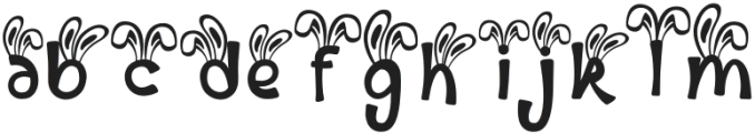 Palm Sunday Bunny Ear otf (400) Font LOWERCASE