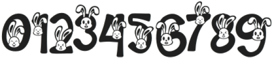 Palm Sunday Bunny Head otf (400) Font OTHER CHARS