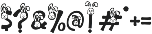 Palm Sunday Bunny Head otf (400) Font OTHER CHARS