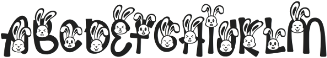 Palm Sunday Bunny Head otf (400) Font UPPERCASE