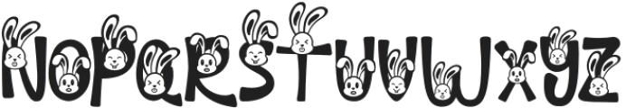 Palm Sunday Bunny Head otf (400) Font UPPERCASE