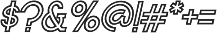 Palmera Outline Italic otf (400) Font OTHER CHARS