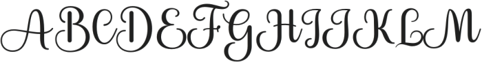 Pamella Script Regular otf (400) Font UPPERCASE