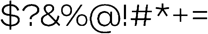 Pampero Light otf (300) Font OTHER CHARS