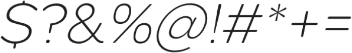 Pangi Rounded ExtraLight Italic otf (200) Font OTHER CHARS