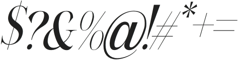 Panorama Ligatures Regular Italic otf (400) Font OTHER CHARS