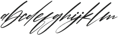 Pantherdam Signature Italic otf (400) Font LOWERCASE