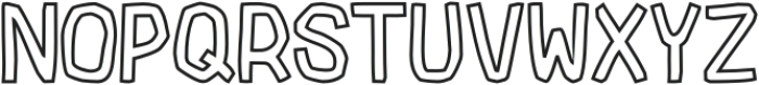 Paper Stitch Regular Outline otf (400) Font UPPERCASE
