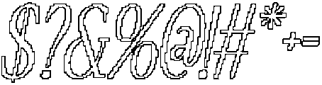 Papike Pixel Outline otf (400) Font OTHER CHARS