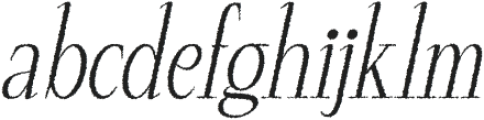 PapikeRough-Italic otf (400) Font LOWERCASE