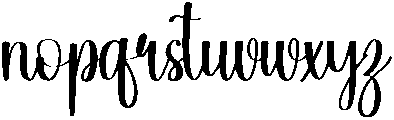 Paradise Regular otf (400) Font LOWERCASE