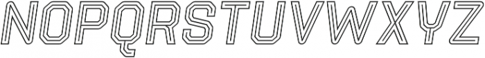 Parco Outline Inline Italic otf (400) Font UPPERCASE