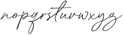 Paris Signature Regular otf (400) Font LOWERCASE