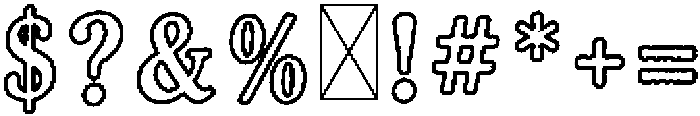 ParisBreakfastClub Outline otf (400) Font OTHER CHARS