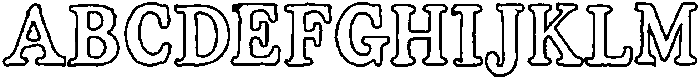 ParisBreakfastClub Outline otf (400) Font UPPERCASE