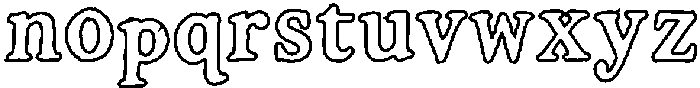 ParisBreakfastClub Outline otf (400) Font LOWERCASE