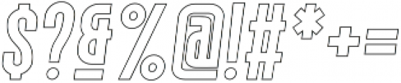 Parkson ExtraBold Italic Outline otf (700) Font OTHER CHARS