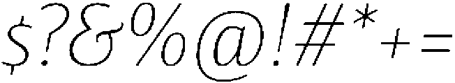 Partner Sans ExtraLight Italic otf (200) Font OTHER CHARS