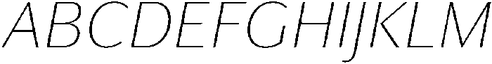 Partner Sans ExtraLight Italic otf (200) Font UPPERCASE