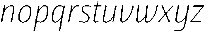 Partner Sans ExtraLight Italic otf (200) Font LOWERCASE