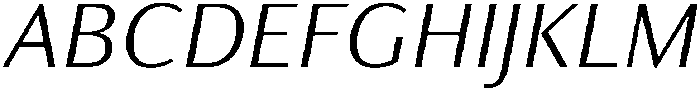 Partner Sans Italic otf (400) Font UPPERCASE