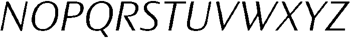 Partner Sans Italic otf (400) Font UPPERCASE